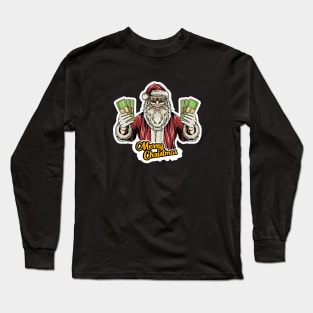 Vintage Santa Claus Retro Design Christmas Beer Funny Gift Idea Long Sleeve T-Shirt